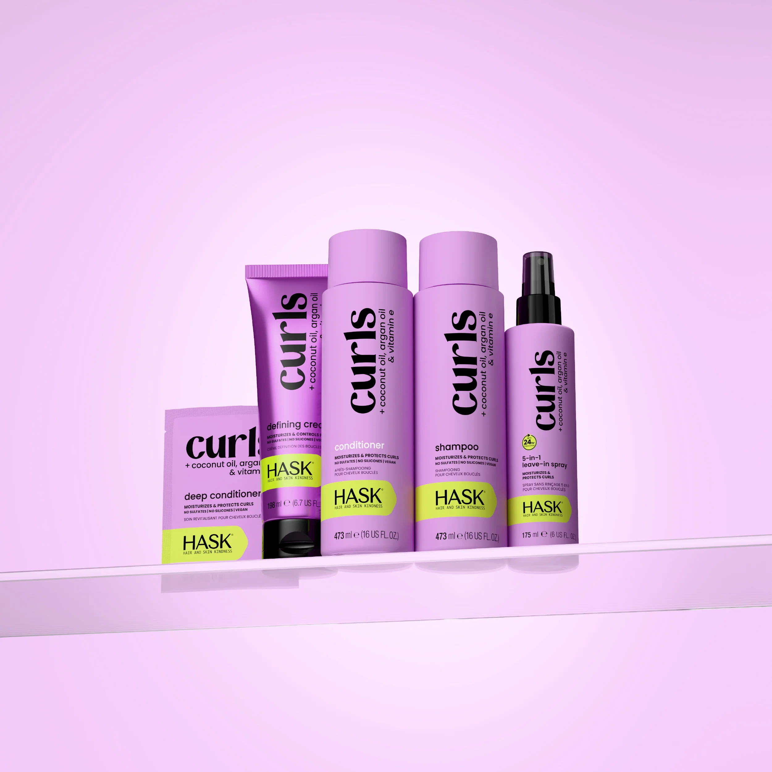 Curls + Coconut Oil, Argan Oil & Vitamin E Defining Curl Cream - Image 7