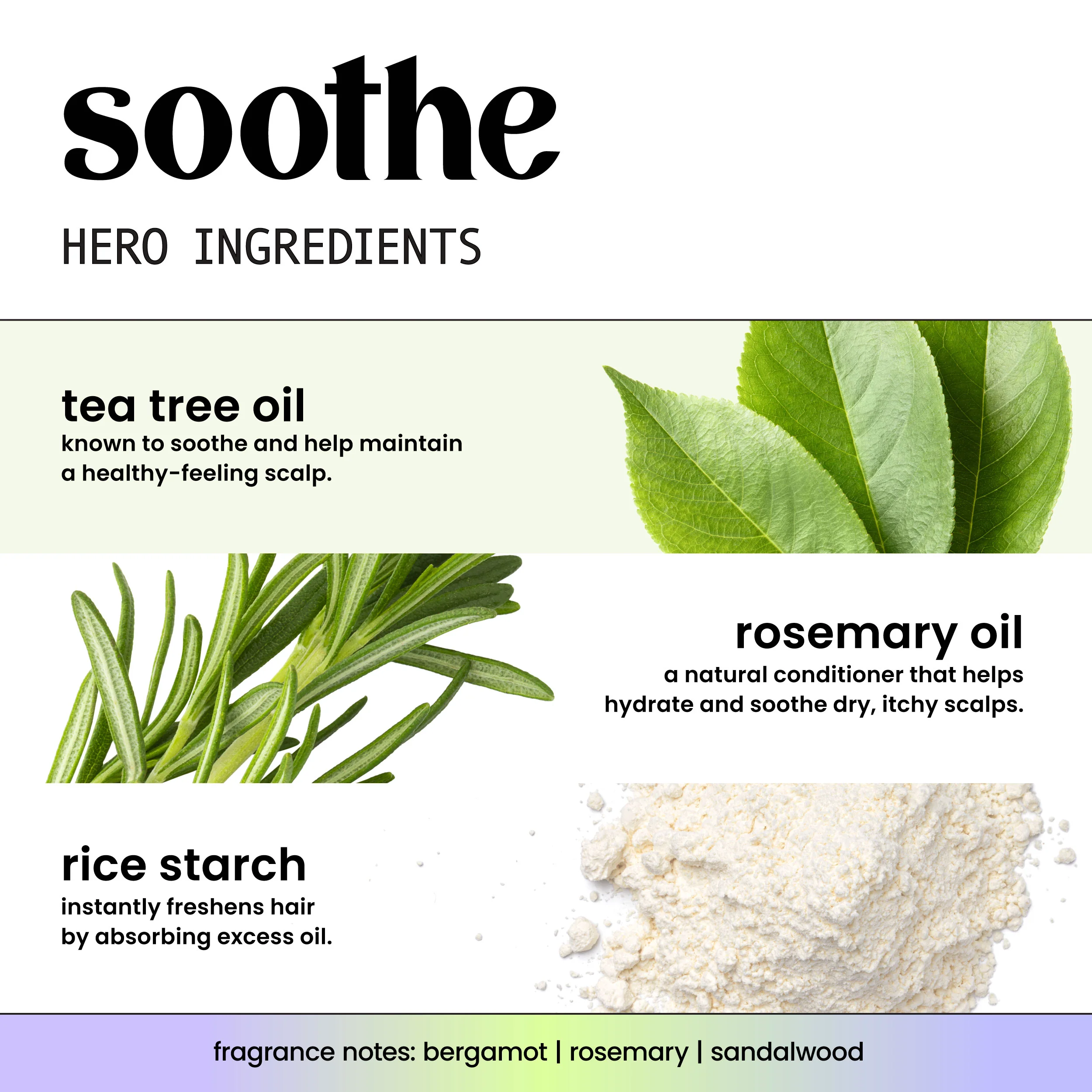 Soothe + Tea Tree Oil & Rosemary Dry Shampoo 4.3 oz - Image 5