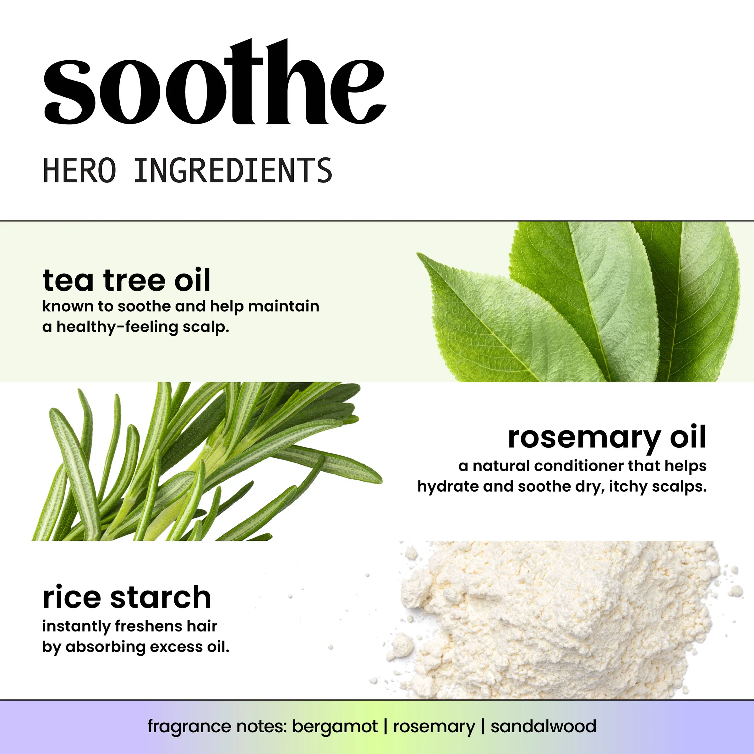 Soothe + Tea Tree Oil & Rosemary Dry Shampoo 8 oz - Image 5